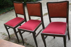 Art-deco renovated chairs, price applies to 3 pcs