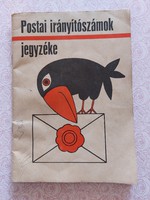 Régi Postai irányítószámok jegyzéke 1972