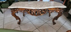 Beautiful baroque rococo salon table with marble top
