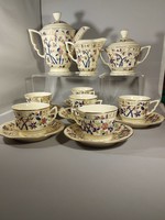 Coffee set with Zsolnay bamboo pattern
