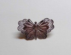 Antique silver butterfly brooch, pin