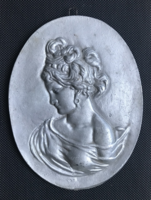 Fali női kép - öntvény alumínium (32 cm x 25 cm)