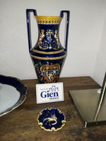 Gien, francia reneszánsz stílusú váza, tábla és gyűrűtartó