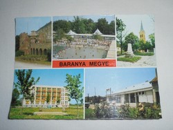 Képeslap - Baranya megye - Siklós Harkányfürdő Nagyharsány Beremend Villány - 1980-as évek
