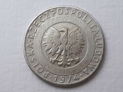 Poland 20 zloty 1974 coin - Polish 20 zloty 1974 foreign coin