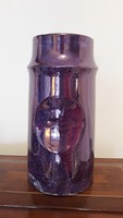 Old raven house porcelain vase purple retro design 20 cm