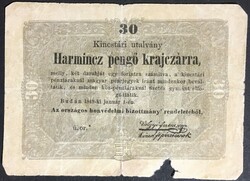 30 Pengő Krajczárra 1849