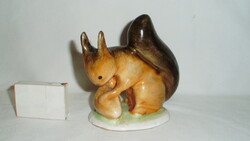 Bodrogkeresztúri kerámia mókus figura, nipp
