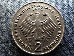 Németország 20 éves az NSZK Theodor Heuss 2 Márka 1970 D (id70525)
