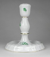 1L953 Herend porcelain candle holder with green flower pattern 15 cm