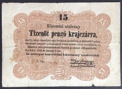 15 Pengő Krajczárra 1849