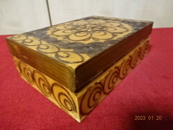 Polish wooden box with hand pattern. Made in 1980, Zakopane. He has! Jokai.