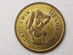 Chip heads i win inscription coin - tails you lose inscription foreign coin