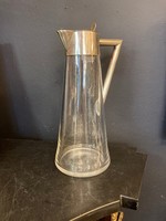Art deco decanter with silver neck