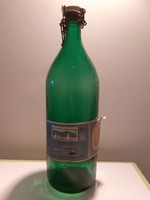 Retro Fonyódi ásványvíz csatos üveg régi címkés vizes palack