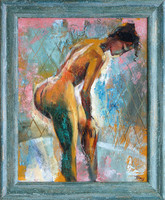 Attila Boros: Bather - with frame 60x50 cm - artwork: 50x40cm - mf/21/102