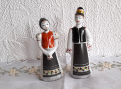 Hollóházi  porcelán figura - Matyó pár -