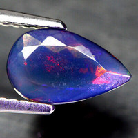 10x7mm. Természetes fazettázott csepp alakú etióp nemes opal