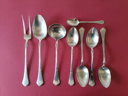 Alpaca serving utensils, spoons with the Wellner mark