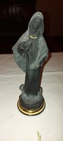 Ritka Medjugorje Szűz Mária szobor, fekete, zarándoklatról, kő hatású, műgyanta erekje