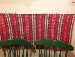 Old retro striped three-color folk pattern hand-woven wall protector approx. 330x63 cm