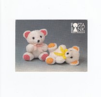 Posta bank advertising postcard, posta bank bears (postal clear)