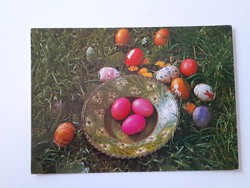 Retro húsvéti képeslap 1979 kerámia fotó levelezőlap