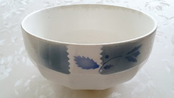 Régi vintage Gránit tál kék mintás virágos 22,5 cm