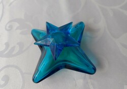 Vintage parfüm, kék színű csillag alakú üvegben
