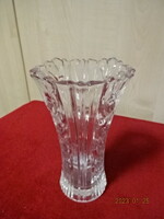 White glass vase, height 15 cm, top diameter 9 cm. He has! Jokai.