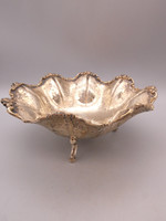 Antique floral silver bowl