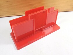 Retro régi piros műanyag szalvétatartó szalvéta tároló konyhai eszköz - kb. 1970-80-as évek
