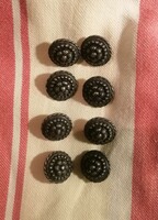 Large, marked silver buttons. Rare!