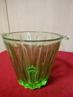 Zöld üveg hordó, jégkocka tartó, magassága 12 cm. Vanneki! Jókai.