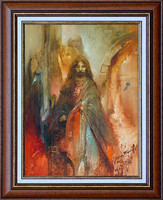 Mihály Buday: Time traveler - framed 52x42cm - artwork: 40x30cm - by21/312