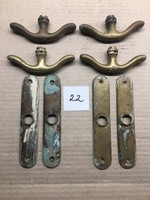 Old copper window handles in one - 4 pcs (22.)