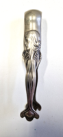 Art Nouveau Sugar Tongs with Female Head Decoration