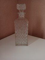 Crystal whiskey corked bottle