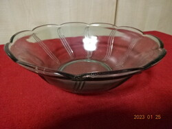 Green glass bowl, diameter 21.5 cm. He has! Jokai.