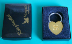 Heart-shaped padlock - key ring - rd - in a box - also for Valentine's Day!