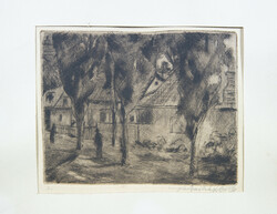 Miklós Farkasházy (1895-1964): without title, etching, paper, 9×11 cm
