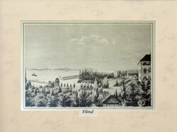 Szerelmey Miklós: Füredi móló - keretezve 46x58cm - alkotás 24x36cm - T22/812