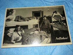 Antik 1941 ÉBRESZTŐ német katona propaganda fotó képeslap eredeti náci pecséttel