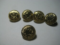 5 metal buttons, 16 mm