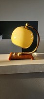 Német art deco asztali lámpa eredeti bura bakelit talp