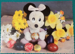 Retro Easter postcard, mini mouse with male eggs