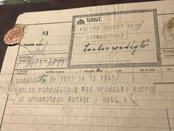 Old telegram, Szombathely from the 1940s, in damaged condition. Delivered by the Hungarian Royal Mail.