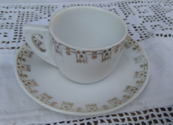 Antik Altwien Austria jelzésű porcelán arany díszítésű kávés ,3 db mokkás csésze + csészealj