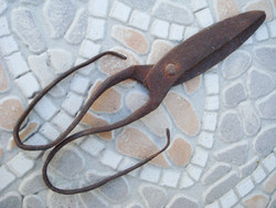 Antik régi kovácsoltvas vas vintage olló 23 cm