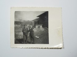 Old photo photograph - people in men's uniform